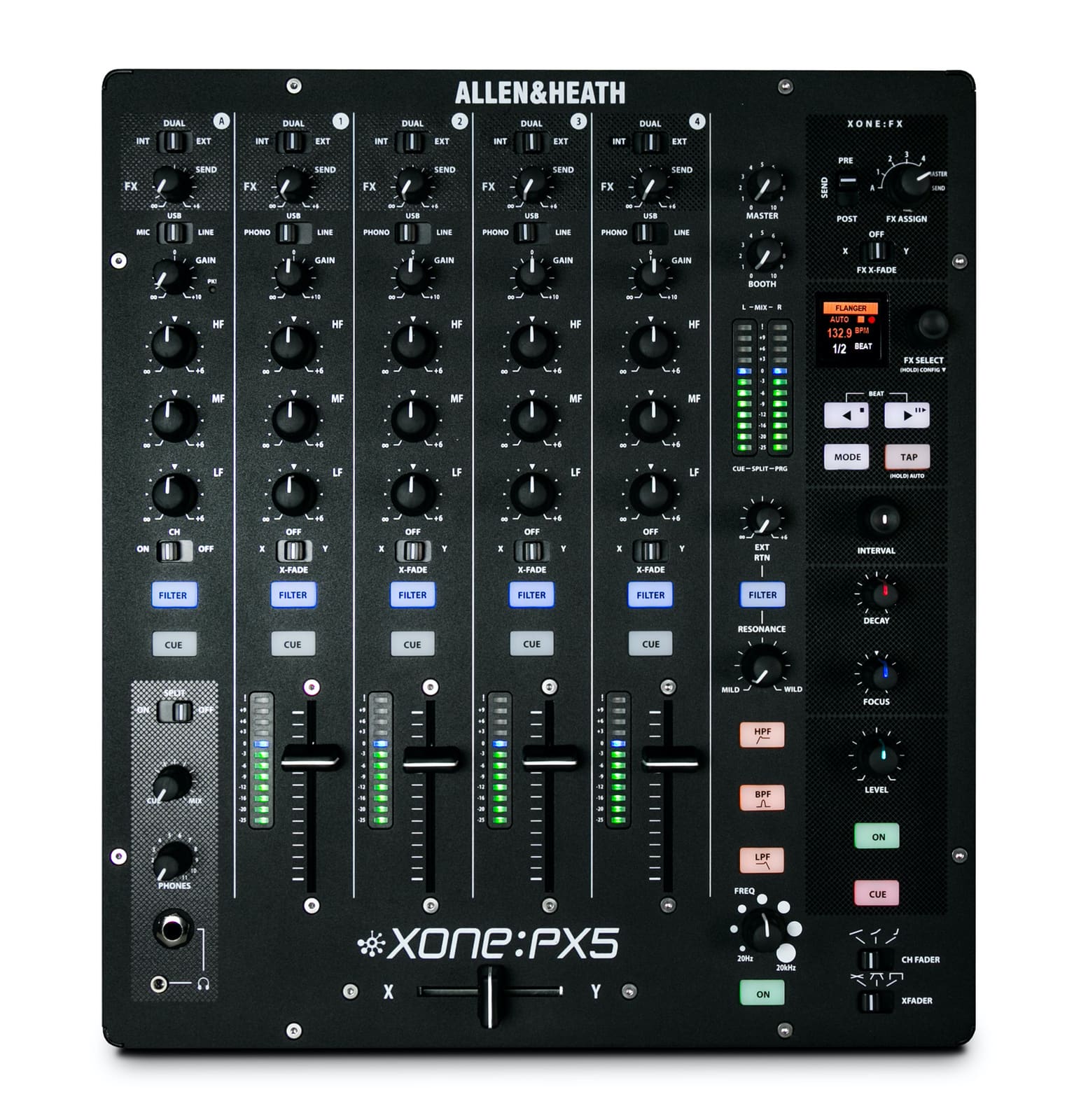 Mixer Allen & Heath Xone PX5, vedere frontală de sus